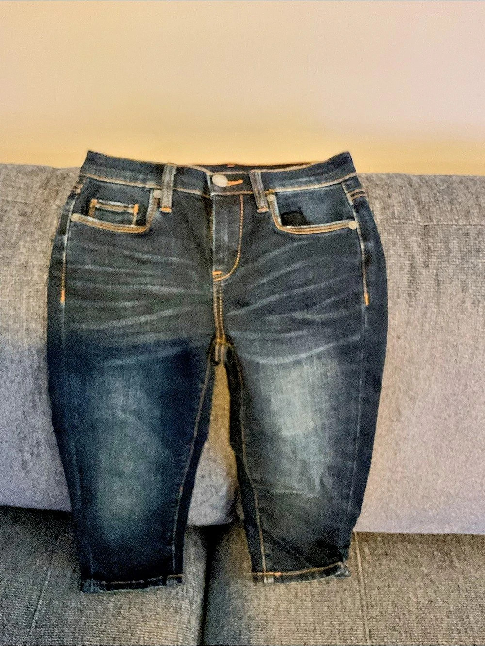 Blank NYC Skinny Jeans Short in Blue Waist 24